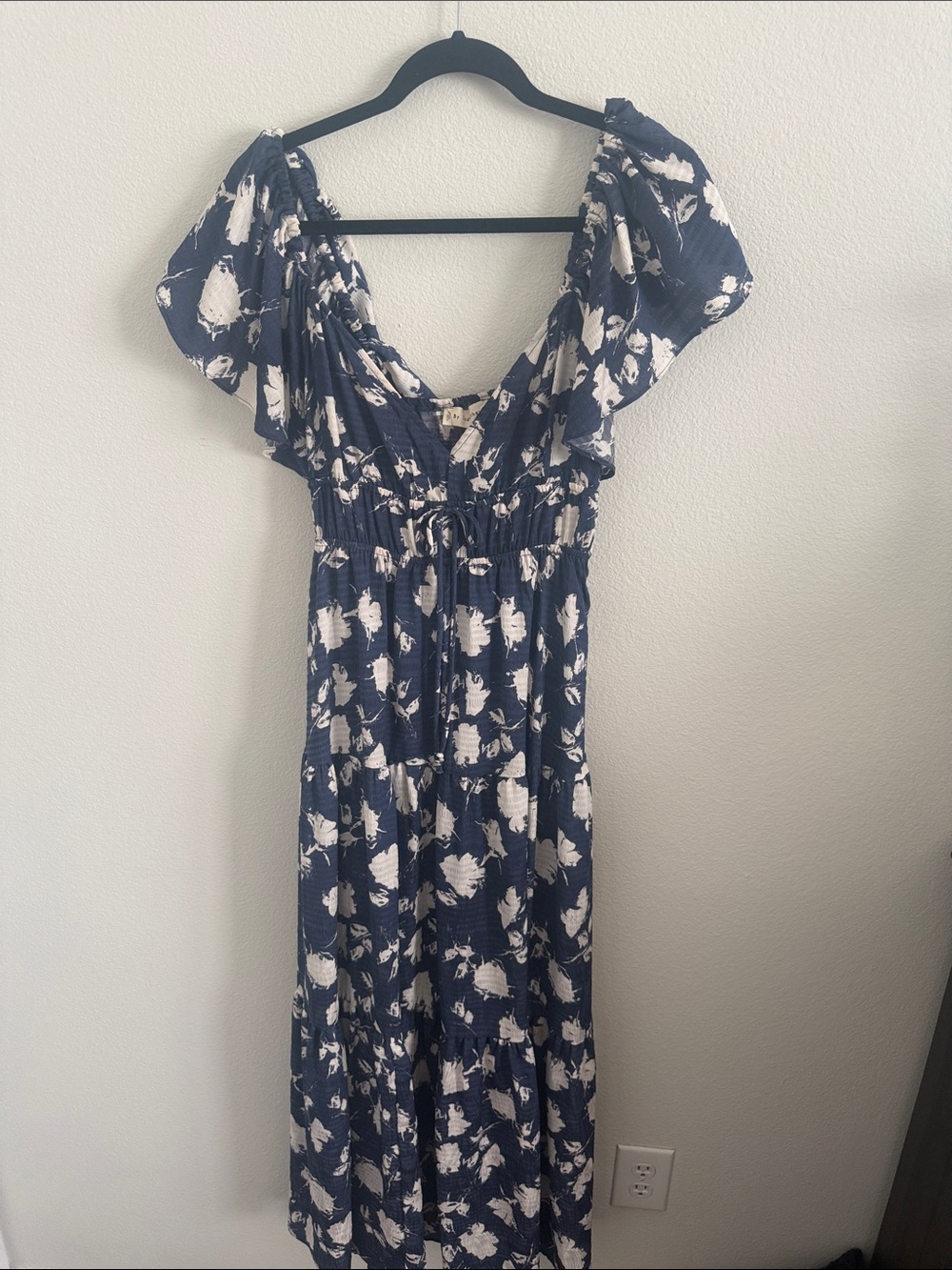 By Together Navy & White Floral Maxi Dress
